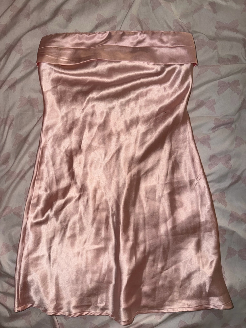 Satin Slip Dress in Blush Pink